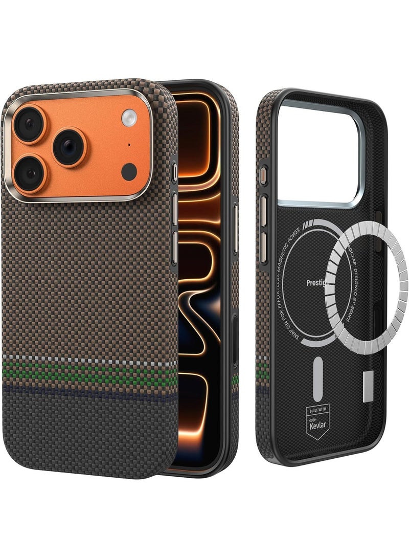 بينكس جراب Benks Prestige Armorpro لهاتف iPhone 17 Pro مزود بزر تحكم بالكاميرا، متوافق مع Magsafe، جراب حماية كامل للجسم مصنوع من ألياف الأراميد Dupont Kevlar 1000D - Image 1